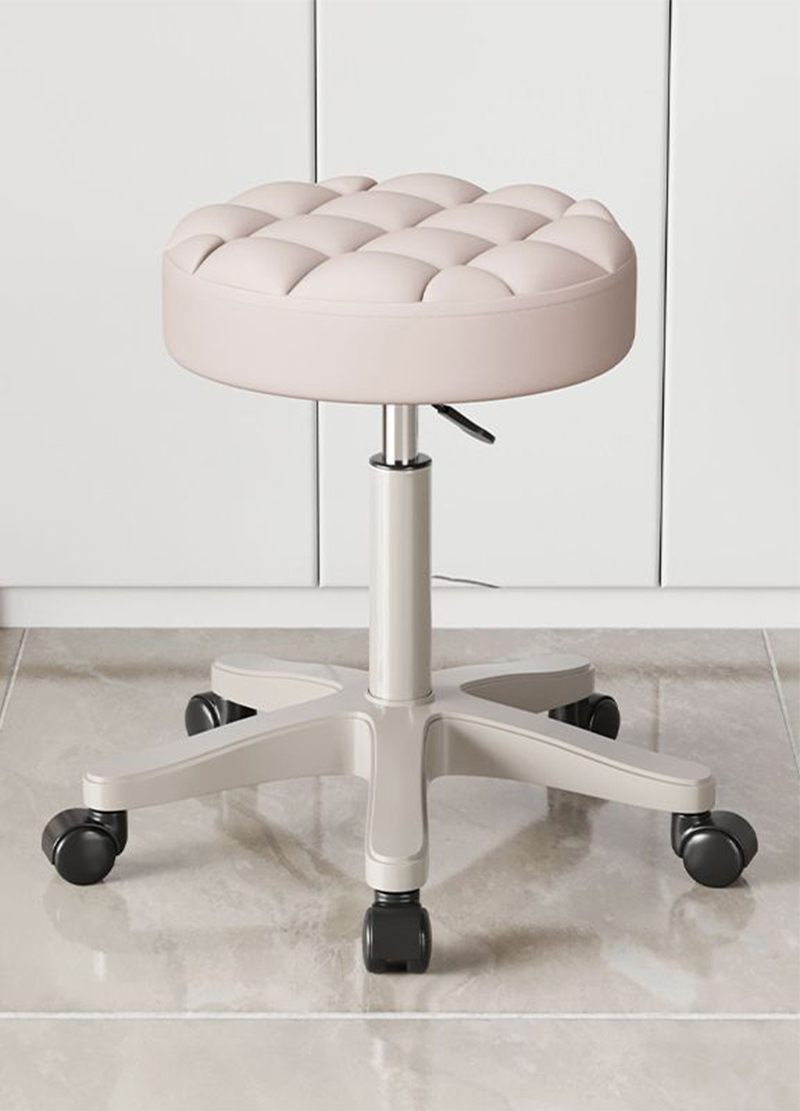 JBY-17 thick cushion [rice white] black wheel