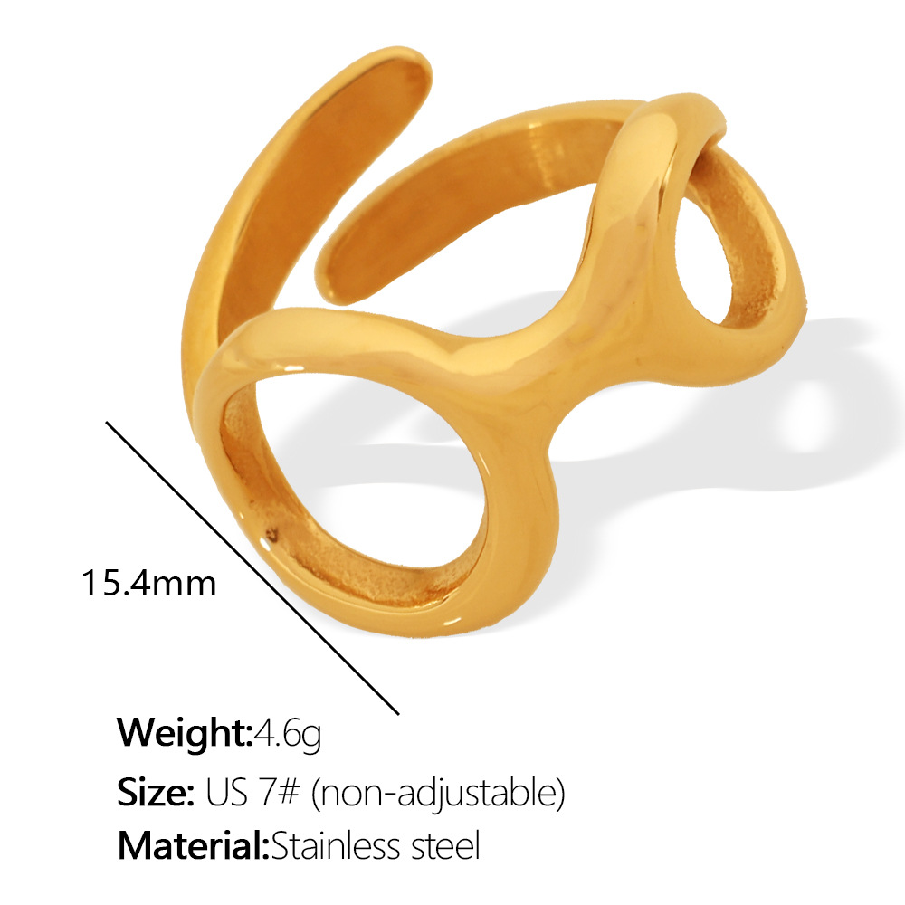 1:Jz72 us circumference 7#Non-adjustable gold ring