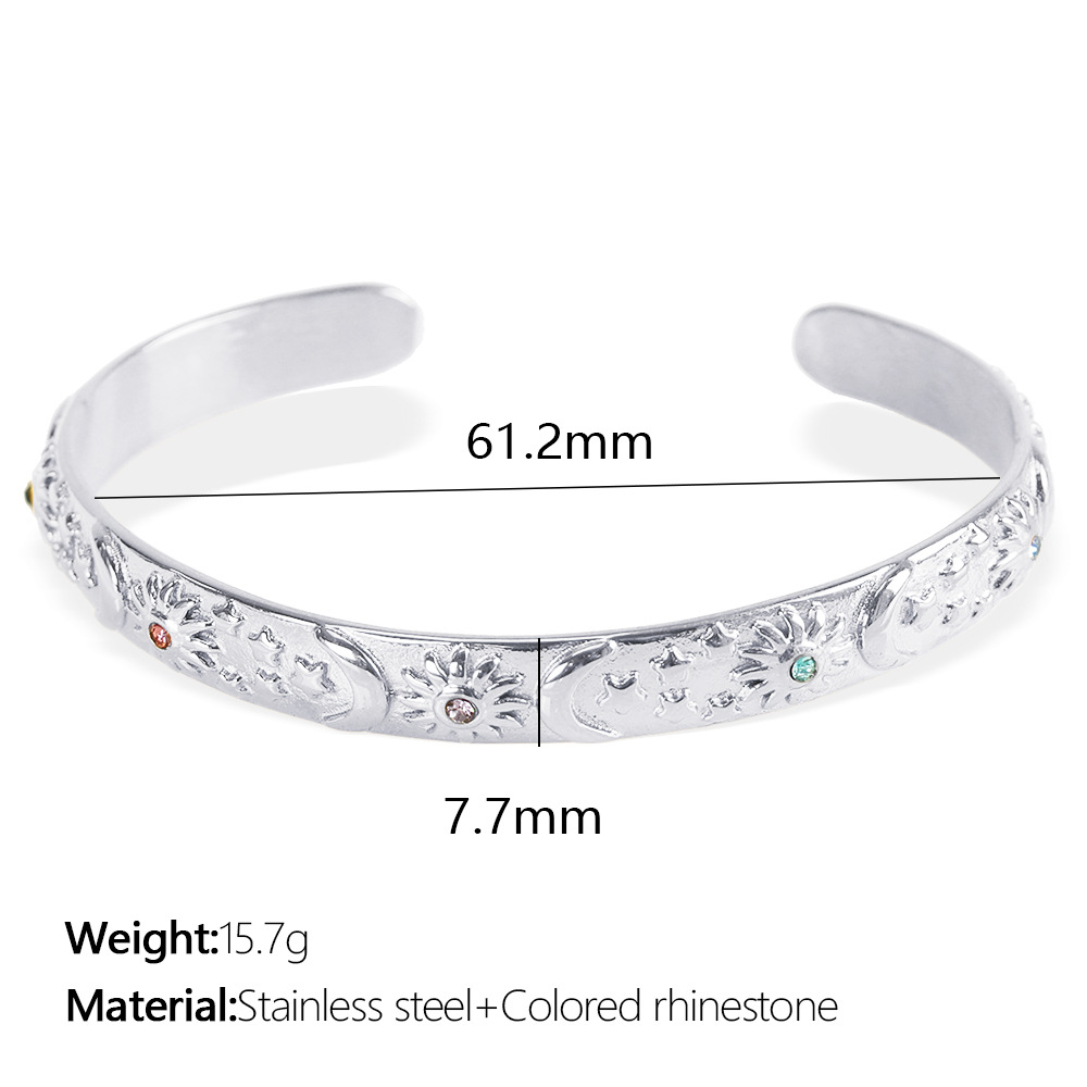 2:Sz175 colored diamond silver bracelet