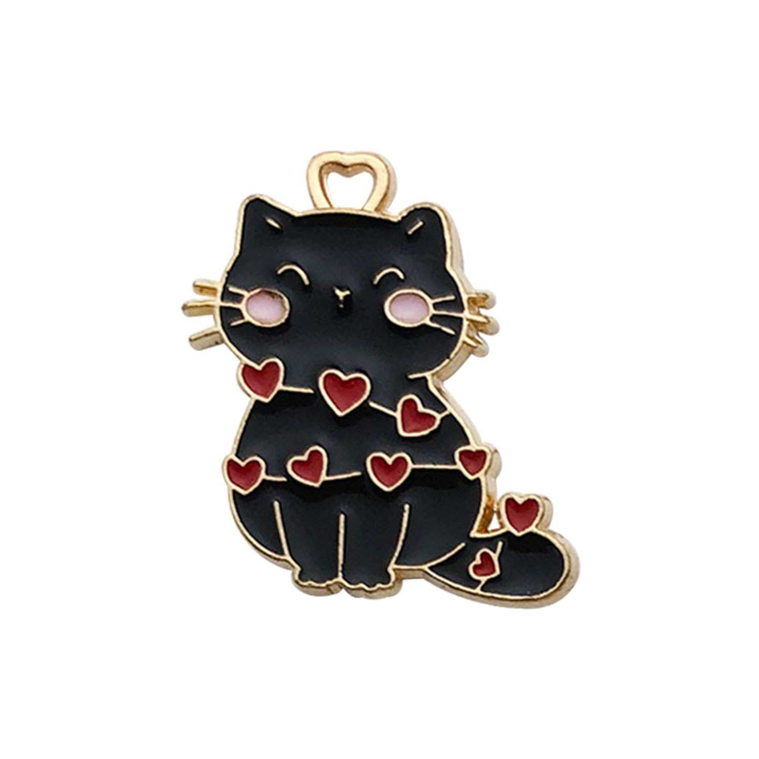 5:1 black love-shaped cat 19x20mm-1.3g-18091