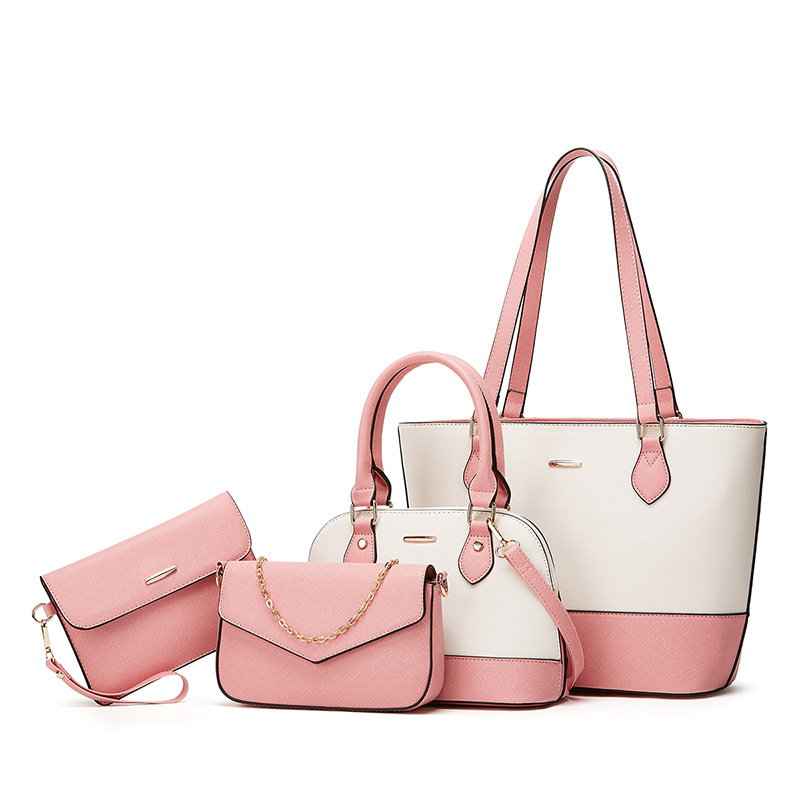 White with pink