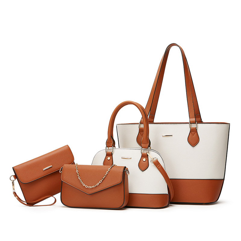 White with Brown