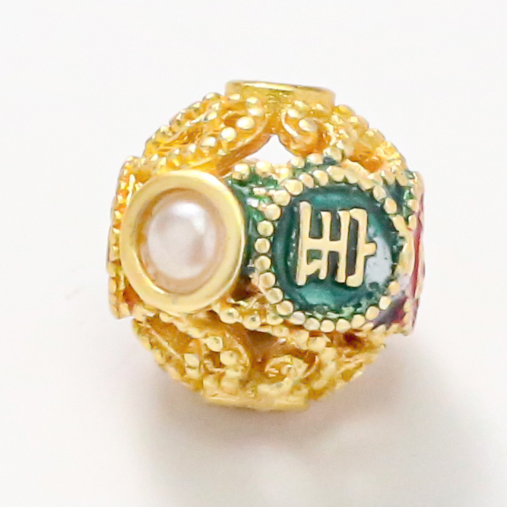 1:Lucky treasure (pearl white) 9.5mm