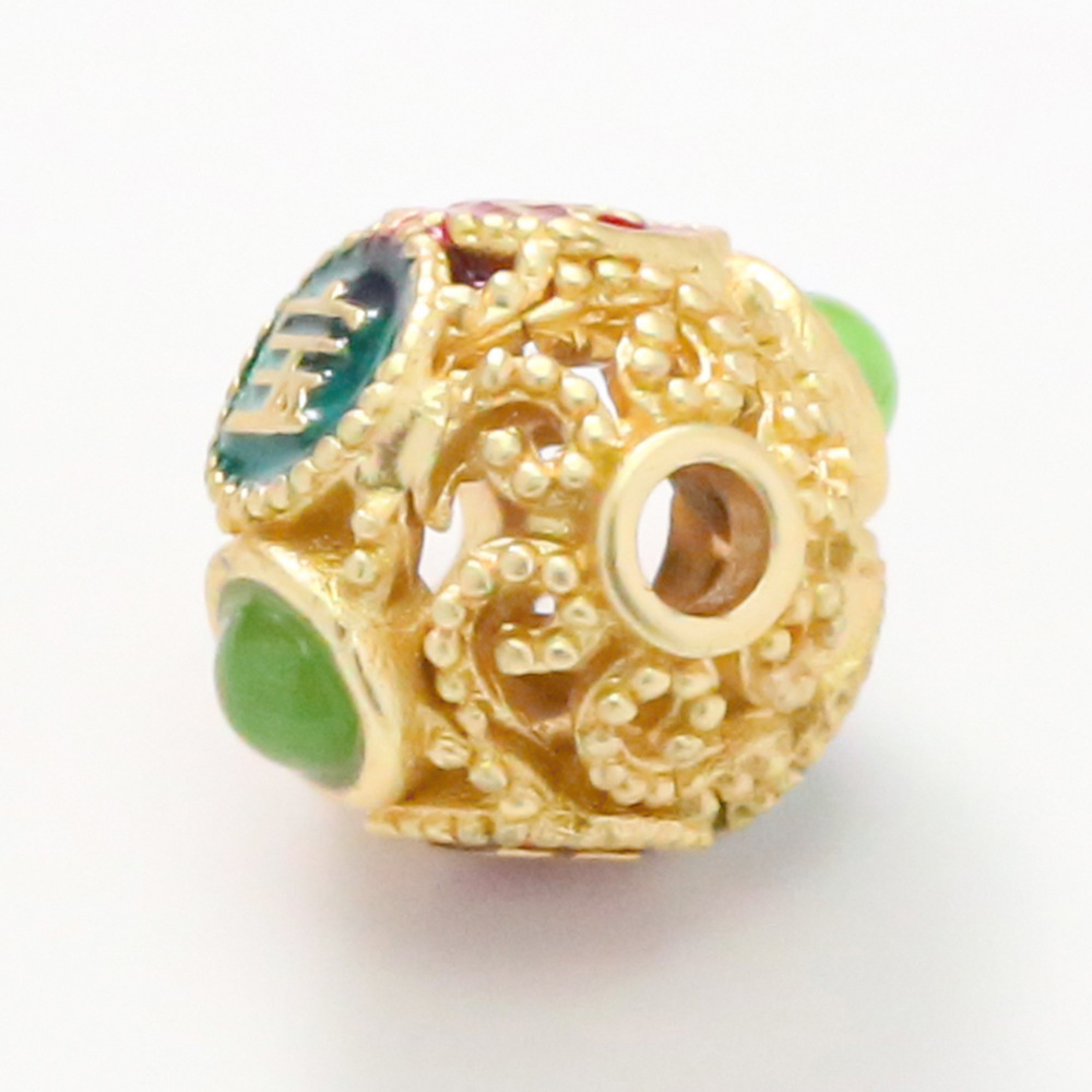 3:Lucky treasure (light green) 9.5mm