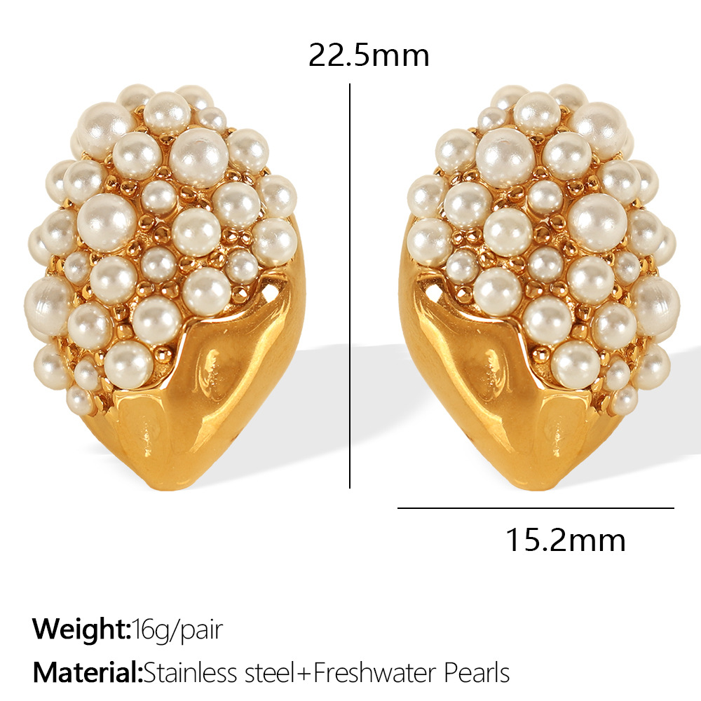 2:Eh780 white diamond gold earrings