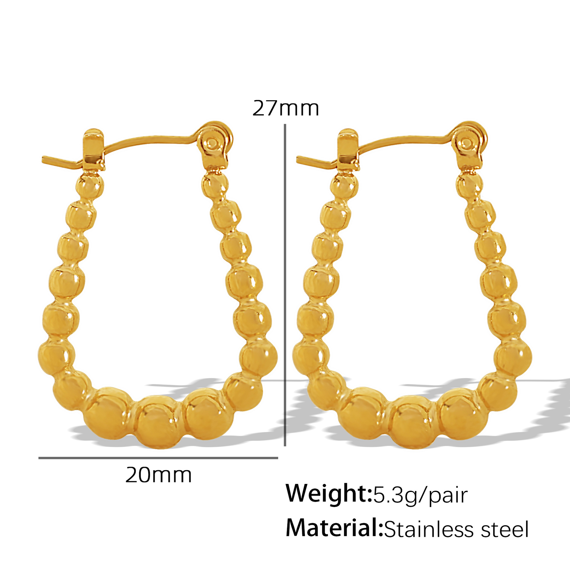 2:EH171 gold earrings