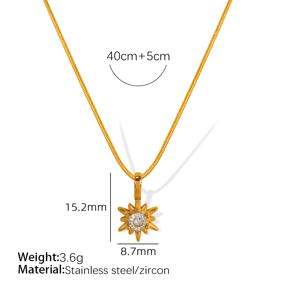 1:Xl268 white zirconium gold necklace