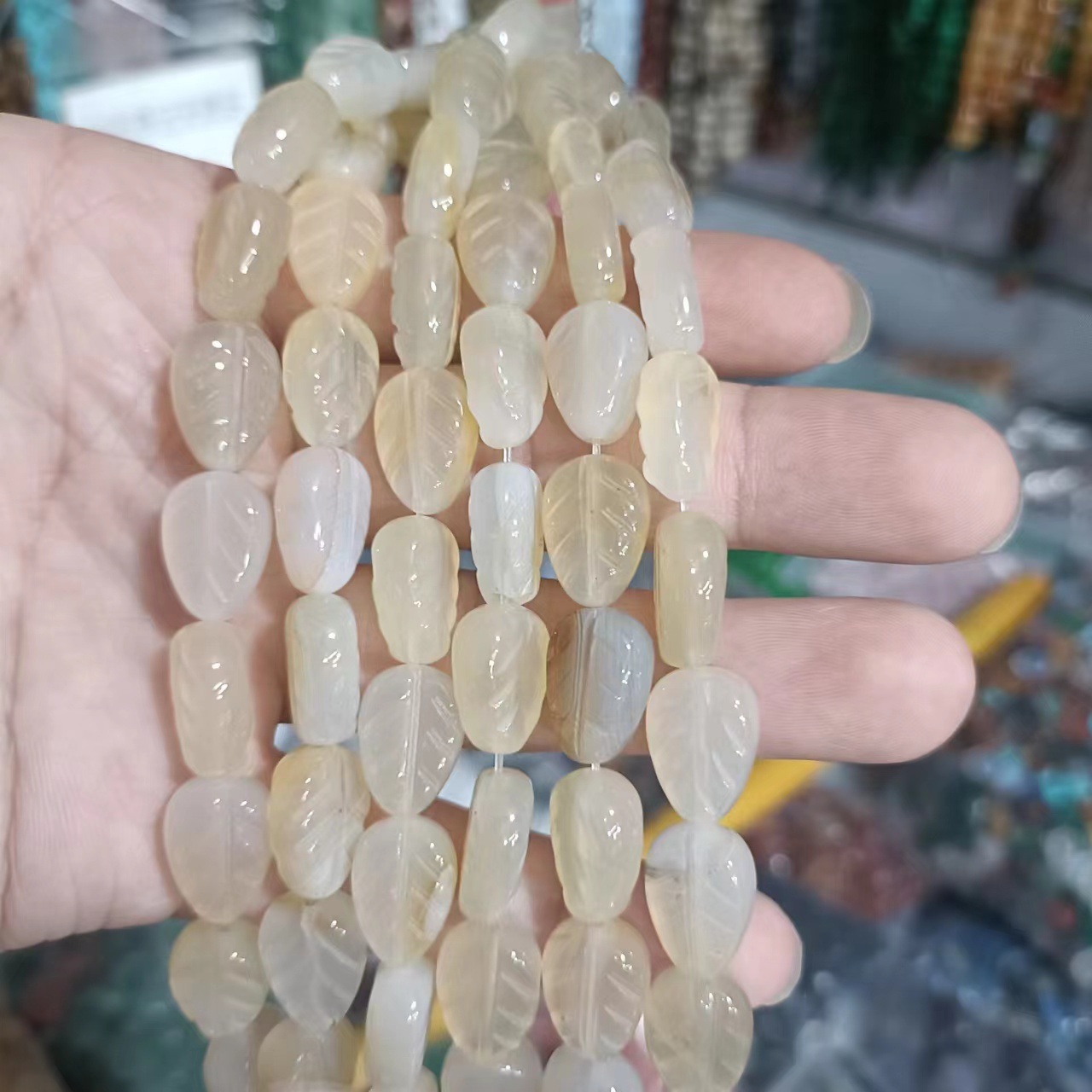 5 agate blanche