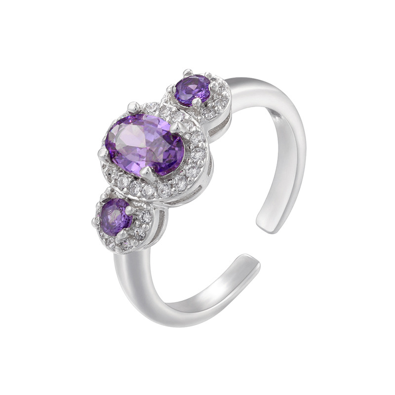 7:White gold purple diamond