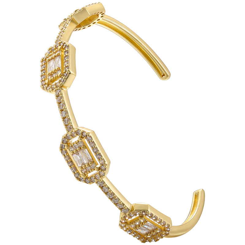 1:Gold White Diamond Bracelet
