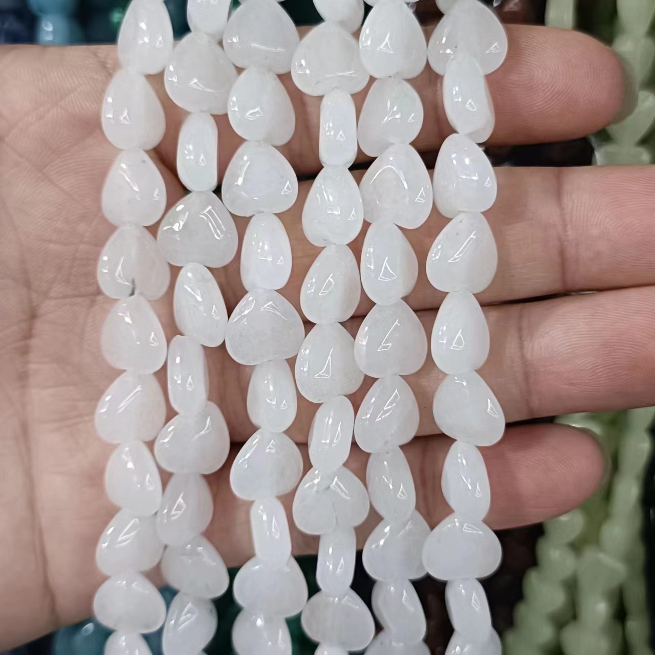White Jade 10mm (about 40 pieces)