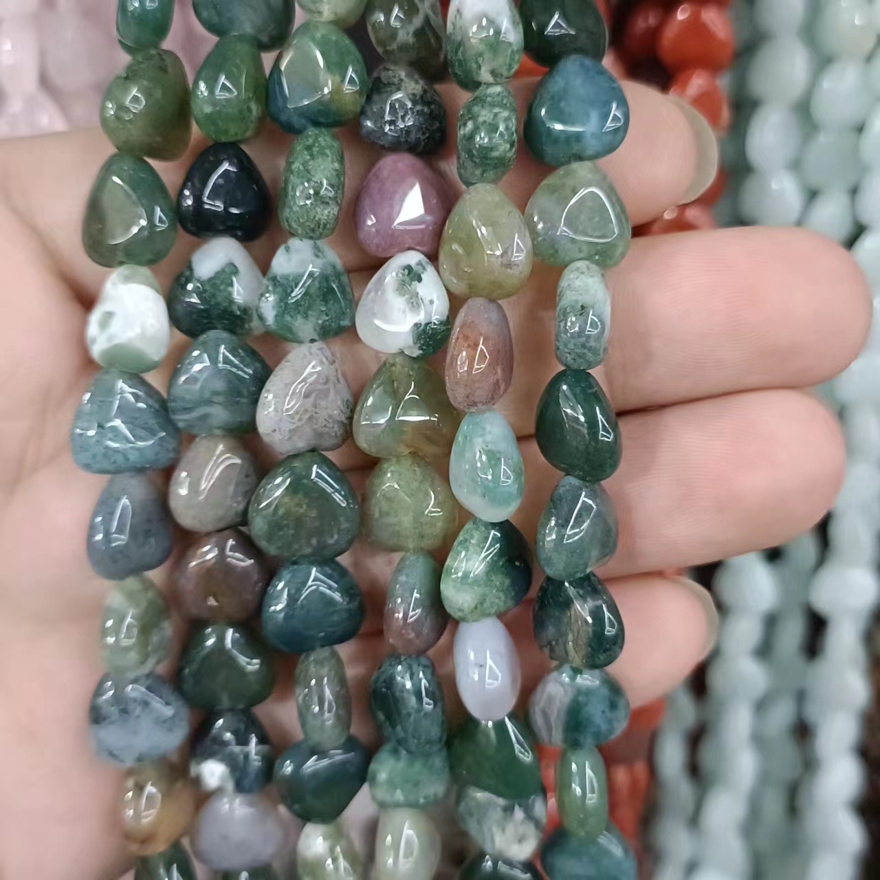 Indian agate 10mm (about 40 pieces)