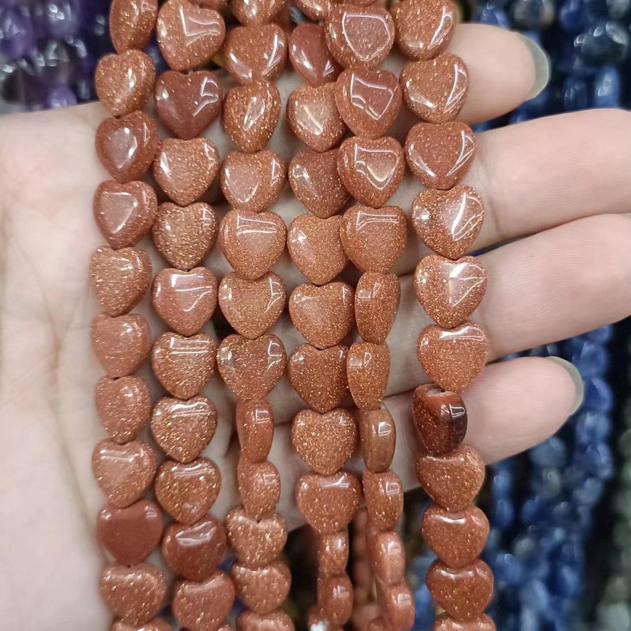 Jinsha Stone 10mm (about 40 pieces)