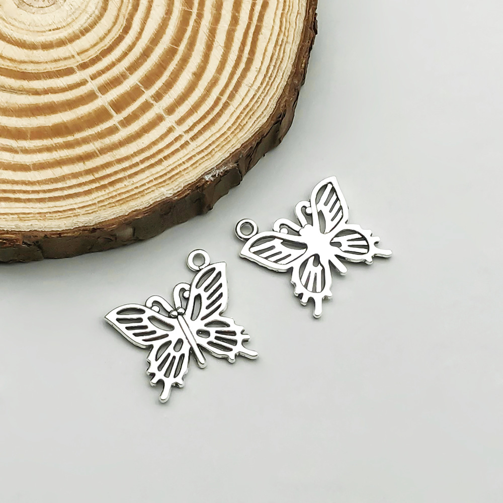 2:1 antique silver butterfly 19*20mm-1.4g-6227
