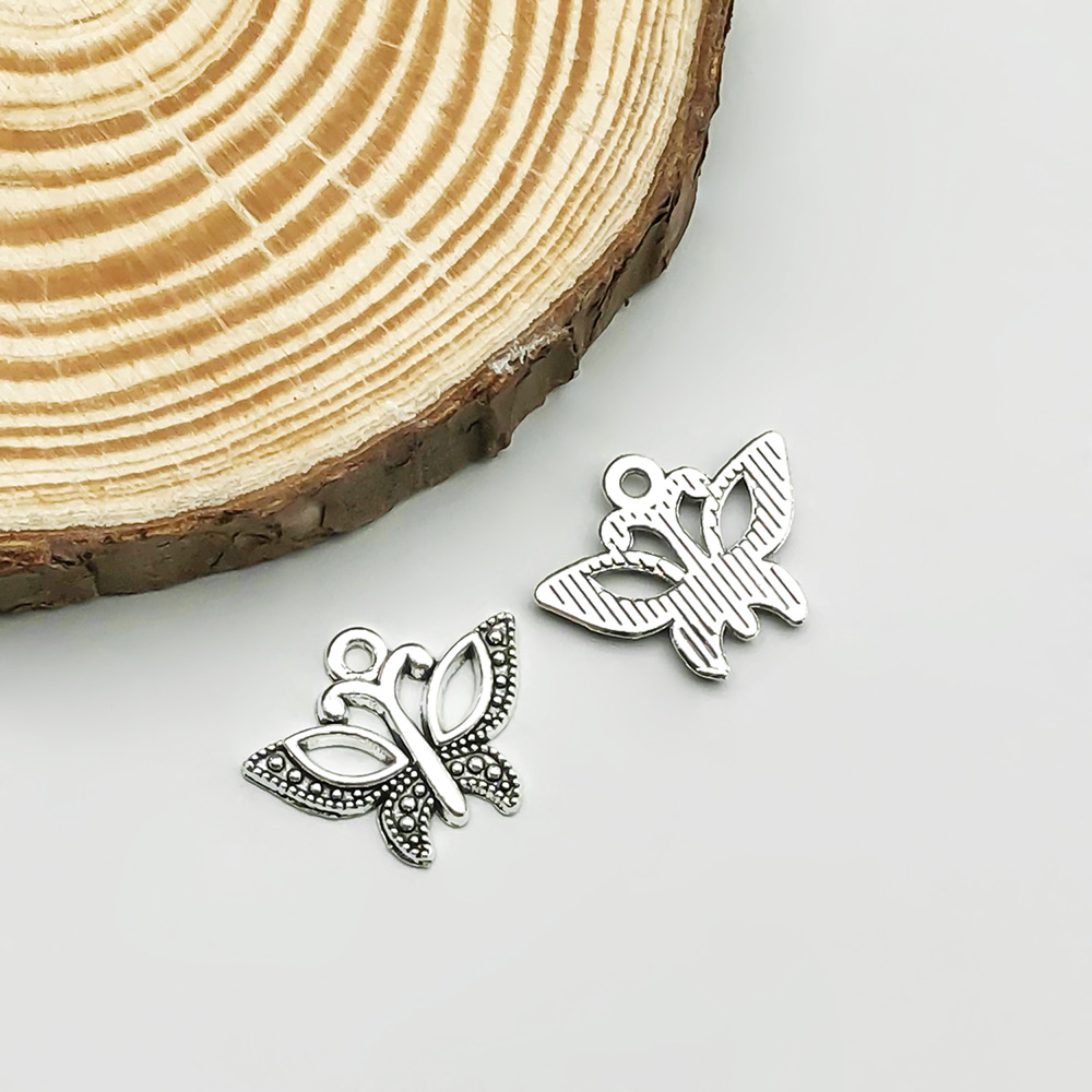 4:1 antique  silver butterfly 15*19mm-1.5g-7627