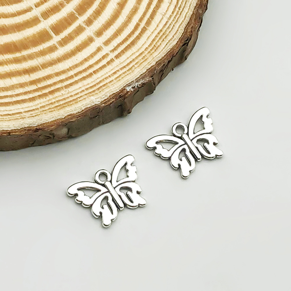 7:1 antique silver butterfly 14*10mm-0.7g-15826