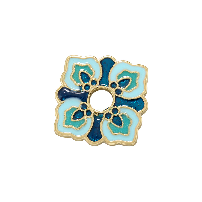 4:Vz469 blue four-leaf clover petal beads