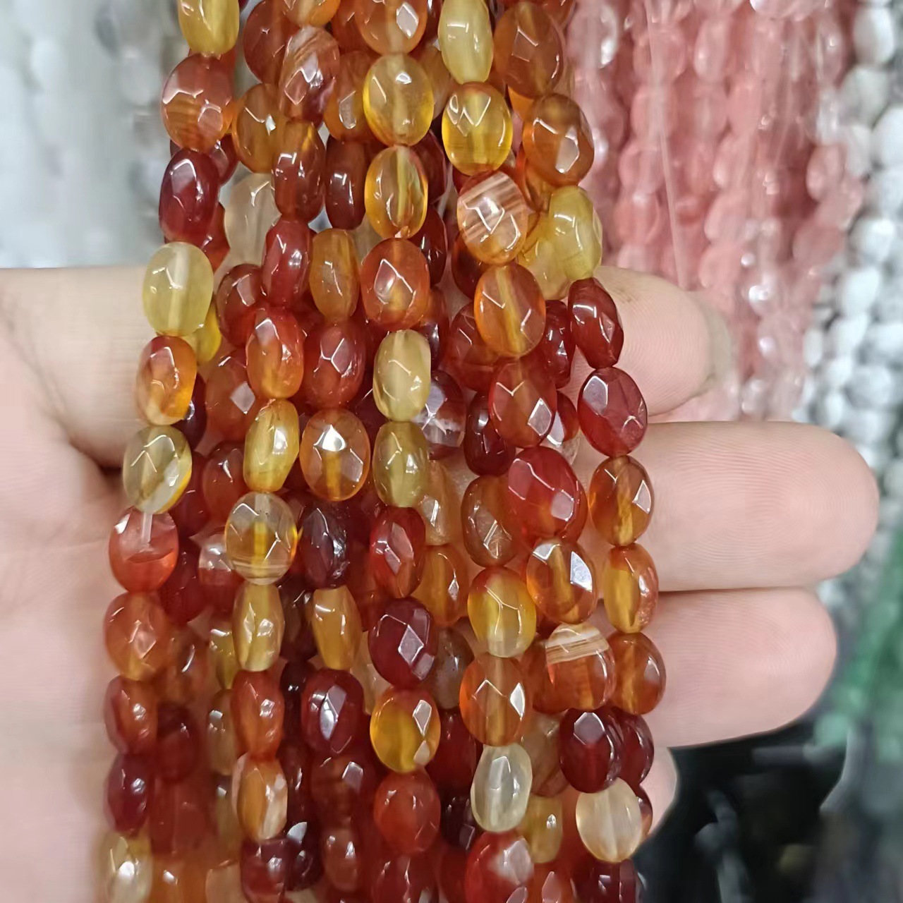 Red Agate 6 * 8mm (about 25 pieces)