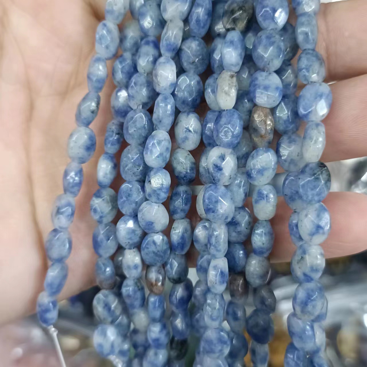 blue sport stone 6 * 8mm (about 25 pieces)