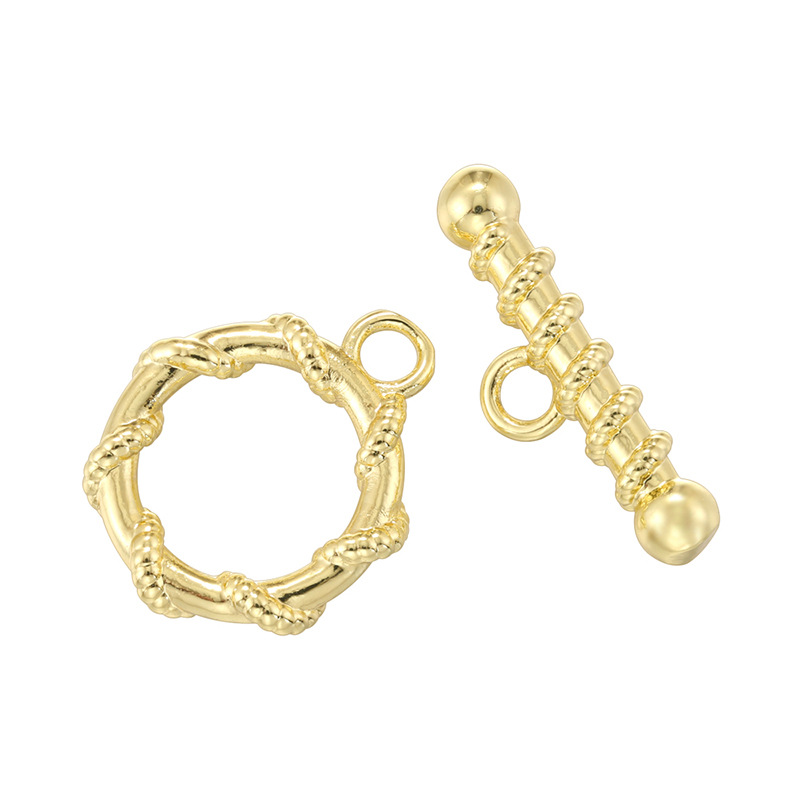 5:Vk279 gold twist edge round ot buckle