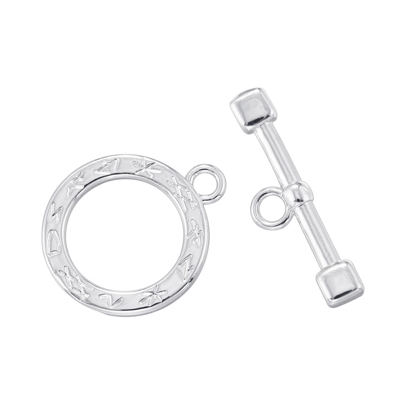 10:Vk281 white gold circle ot buckle