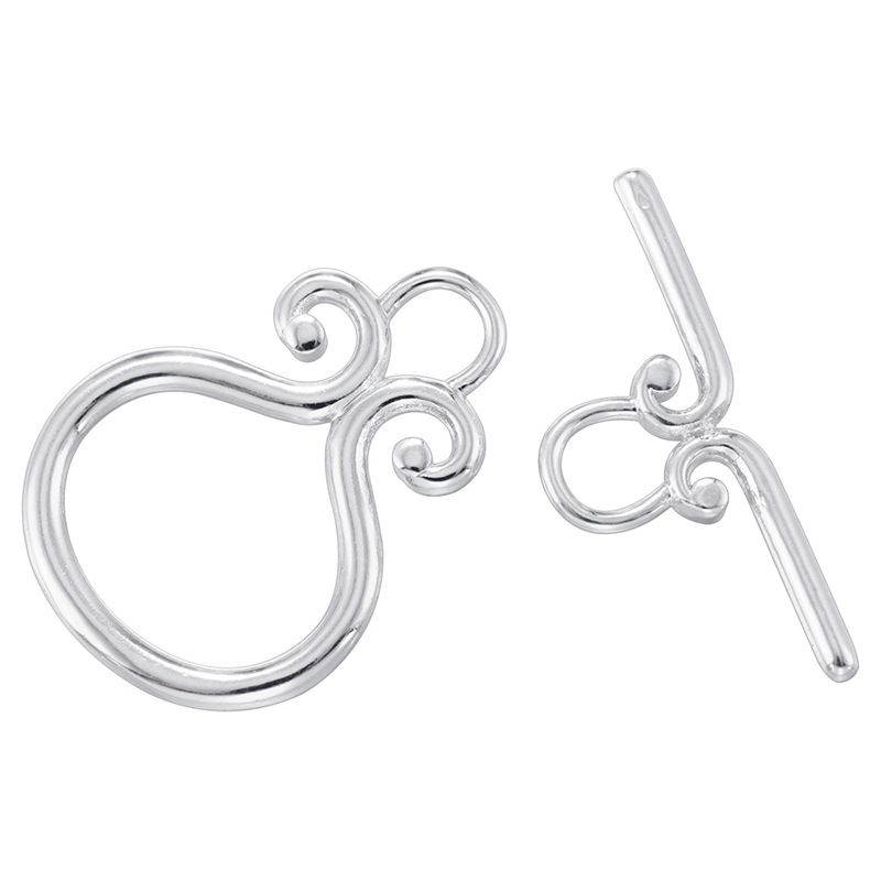 12:Vk282 white gold petal-shaped ot buckle