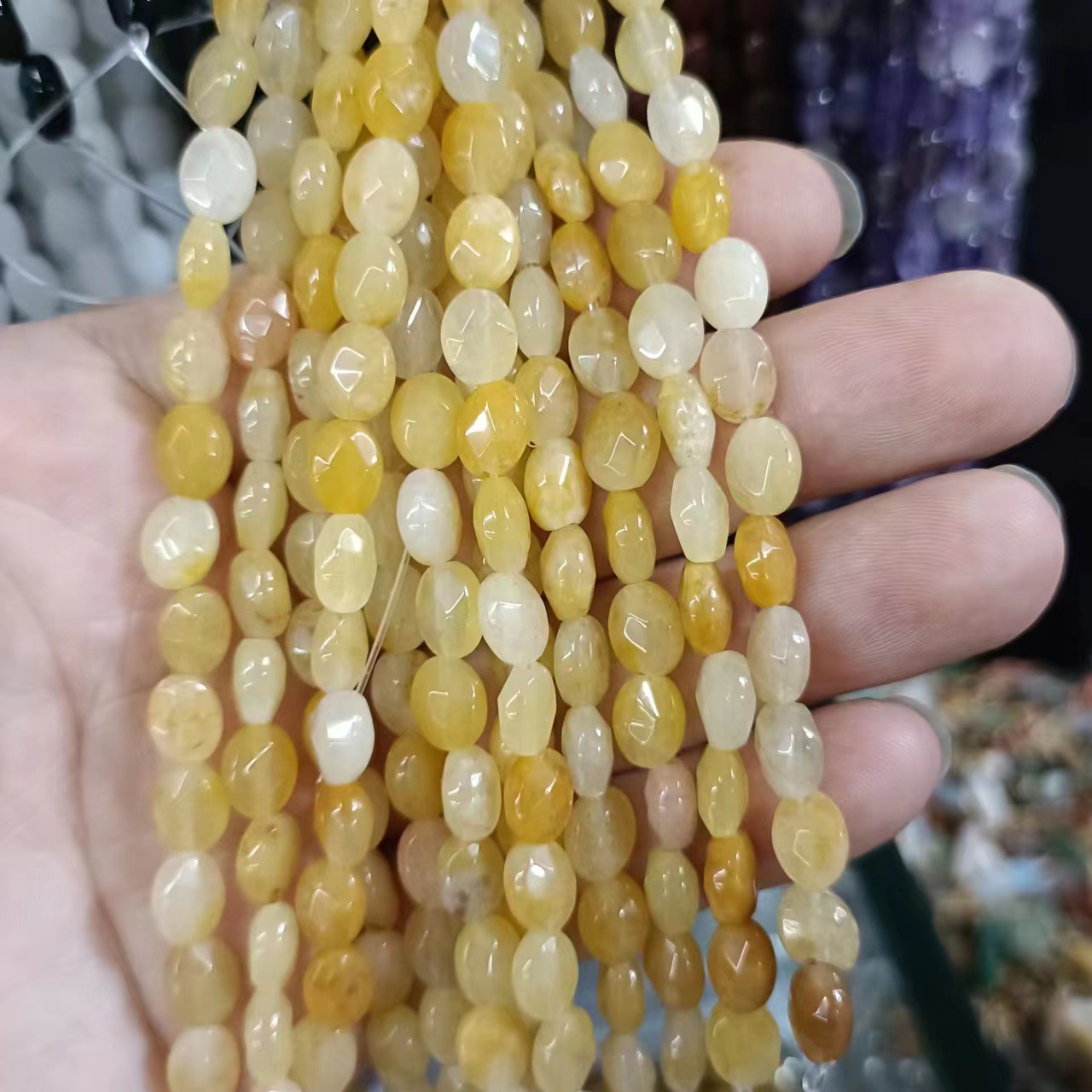 Jade Yellow 10 * 14mm (about 14 pieces)