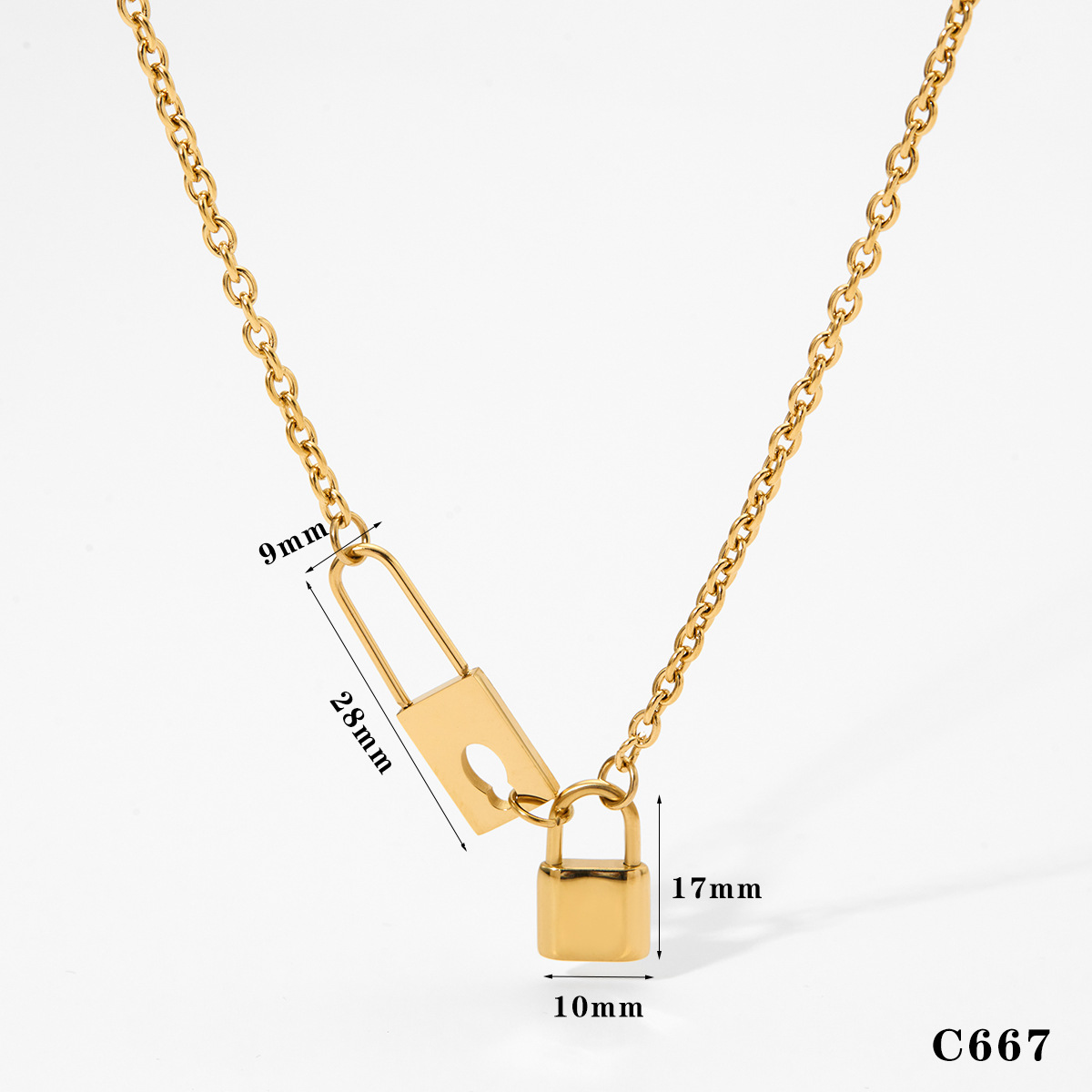 1:Gold necklace c667