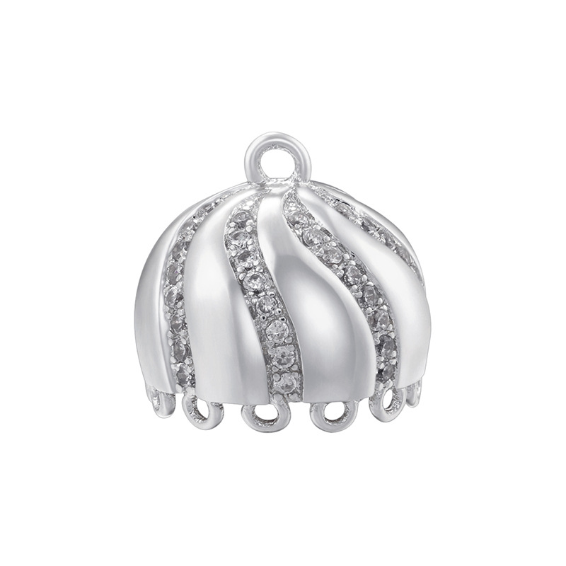 6:Vm28 white gold white diamond tassel cap