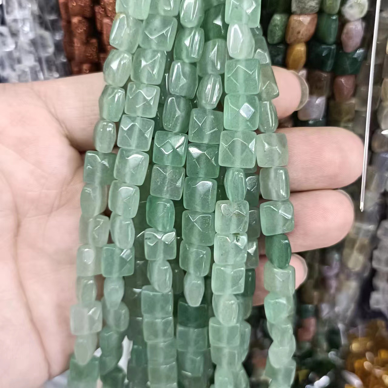 Green Aventurine 12*12 * 5mm (about 17 pieces)