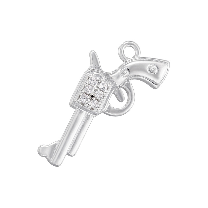 6:Vd1759 white gold pistol pendant