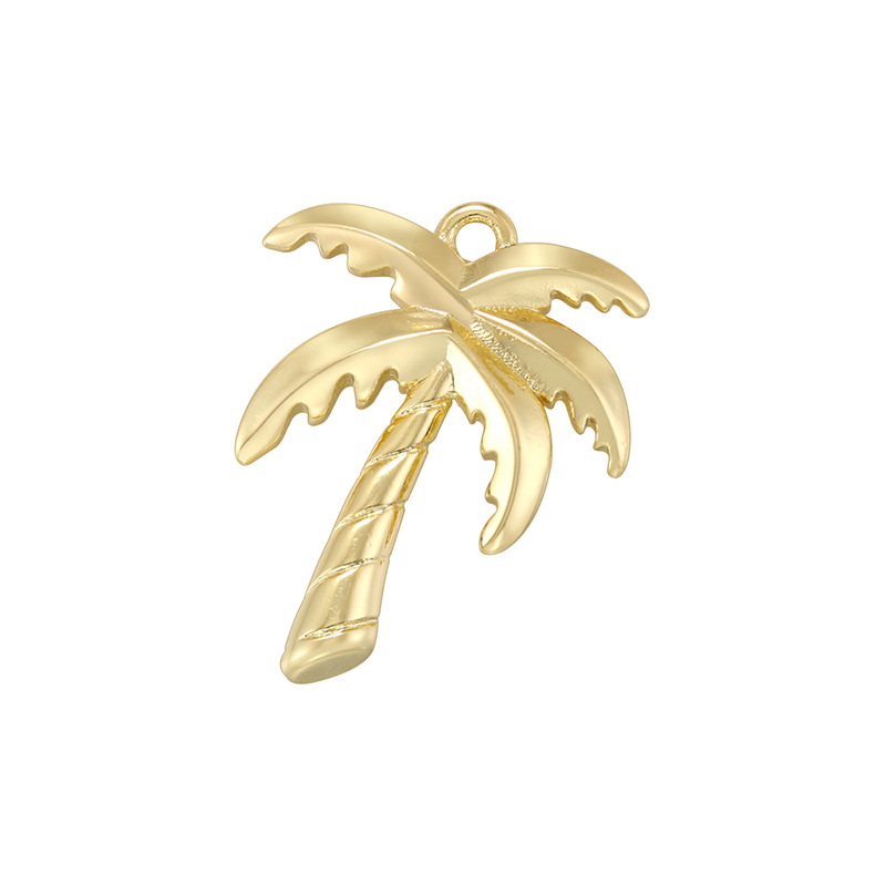 17:Vd1765 golden coconut tree pendant