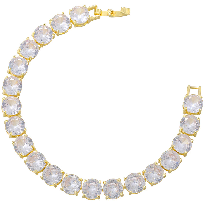 1:Vl604 gold 8mm tennis bracelet