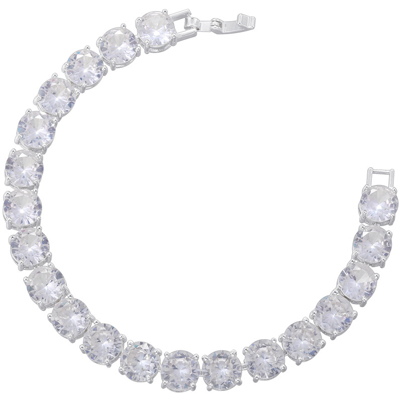2:Vl604 white gold 8mm tennis bracelet