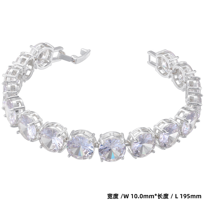 6:Vl554 white gold 10mm tennis bracelet