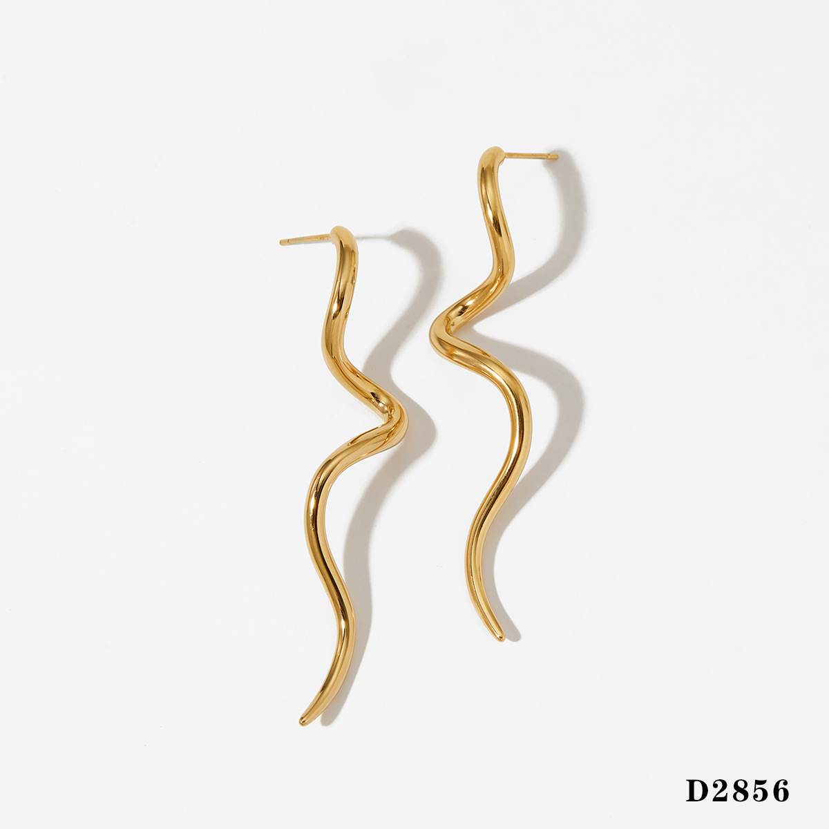 Gold earrings d2856