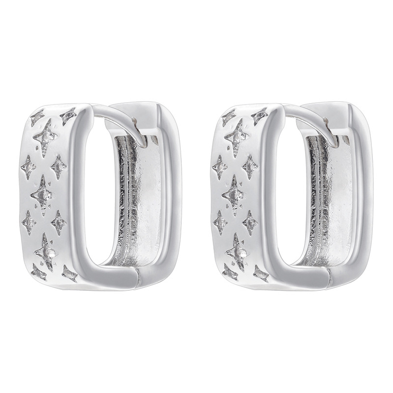 6:Ve1586 white gold white diamond square earrings