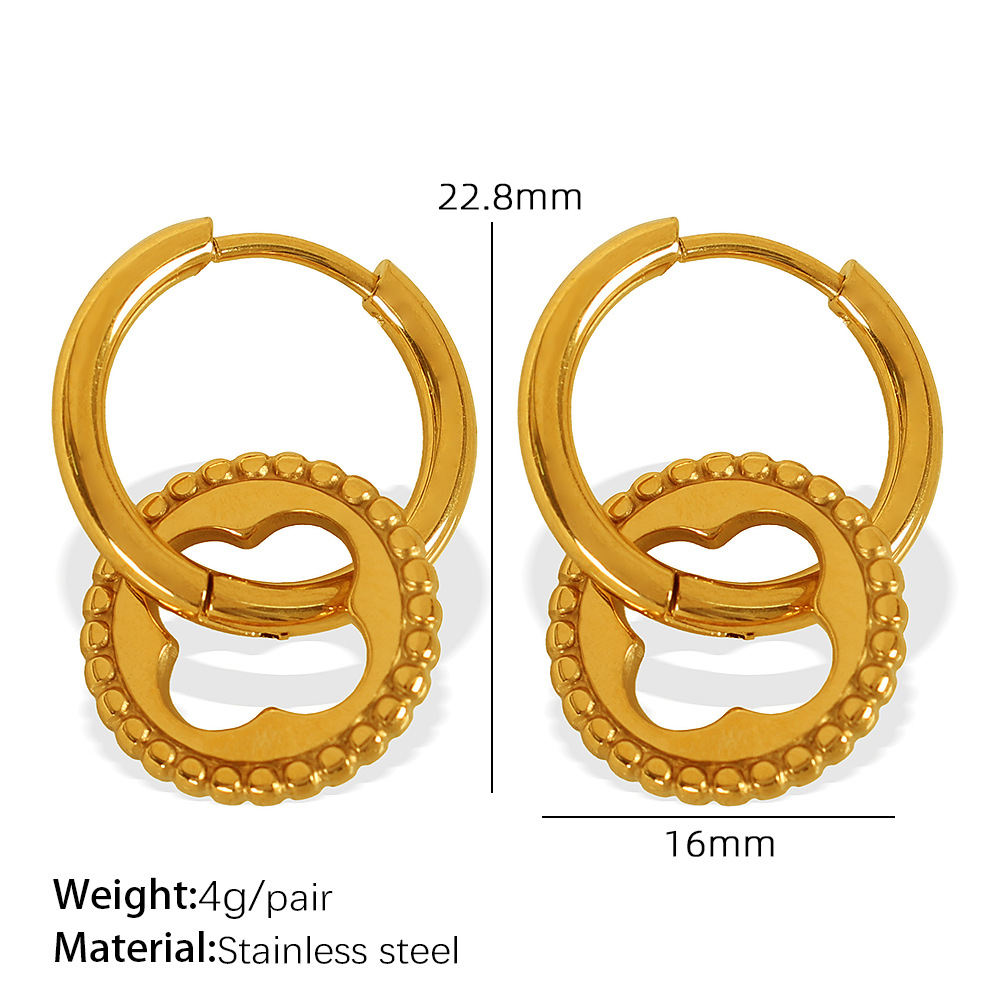2:Eh697 gold earrings