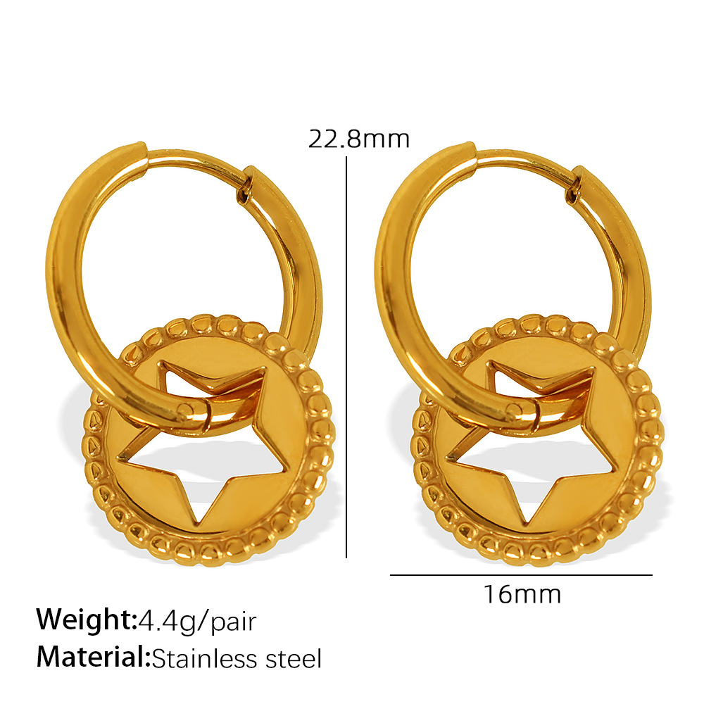 3:Eh698 gold earrings