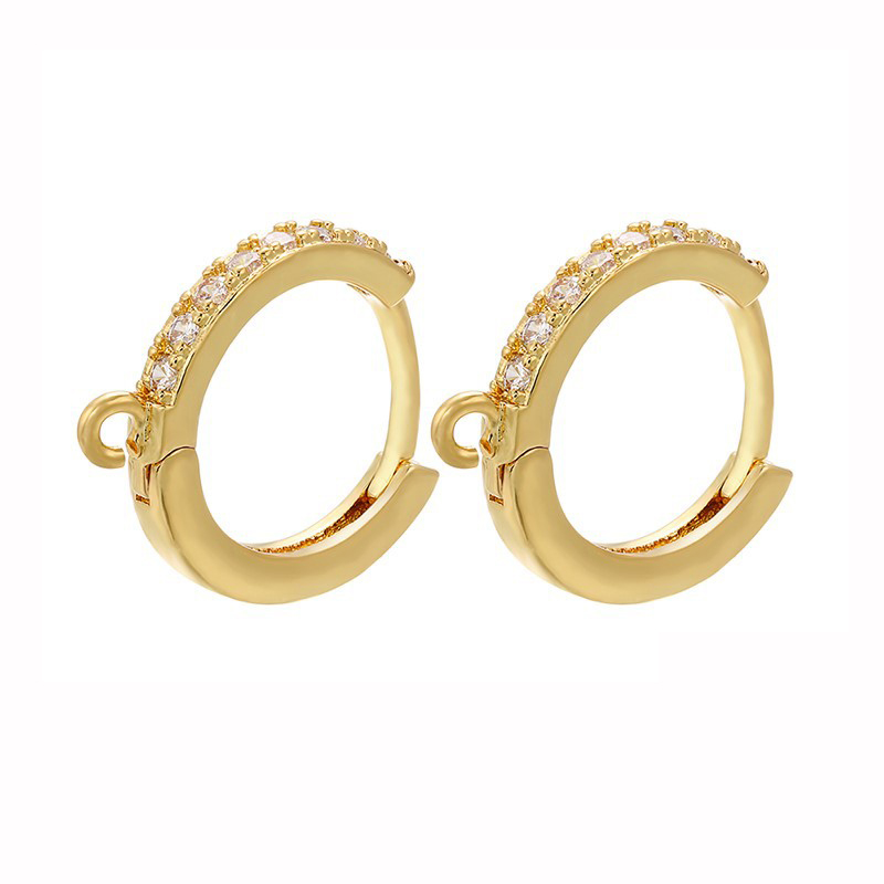 1:Golden White Diamond flat ring