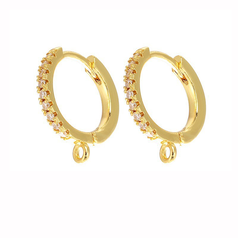 5:Golden White Diamond vertical ring