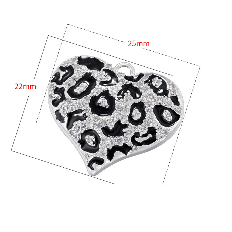 Vd1715 white gold leopard print big heart