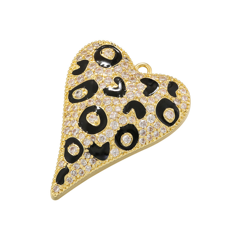 Vd1716 golden leopard print long heart