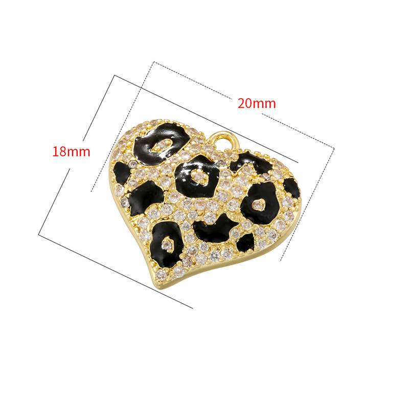 1:Vd1714 golden leopard print small heart
