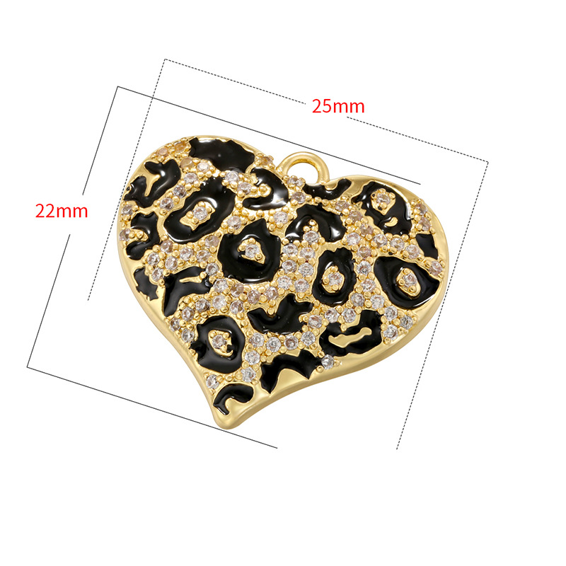 3:Vd1715 golden leopard print big heart