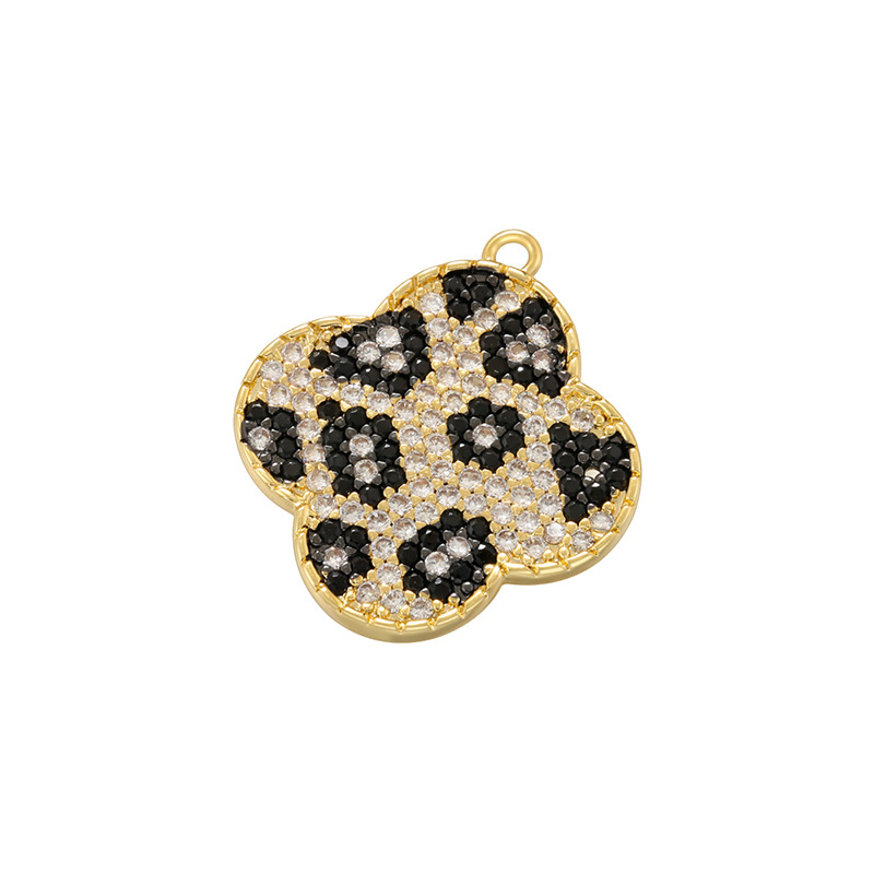 7:Vd1717 gold leopard print four-leaf clover