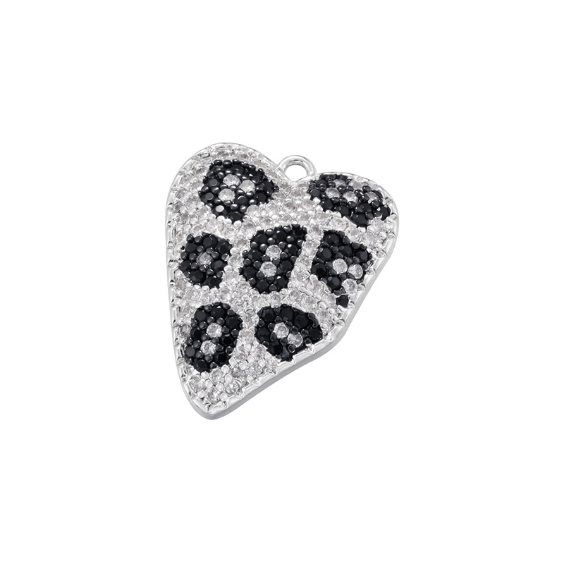 10:Vd1718 white gold leopard print special-shaped love heart