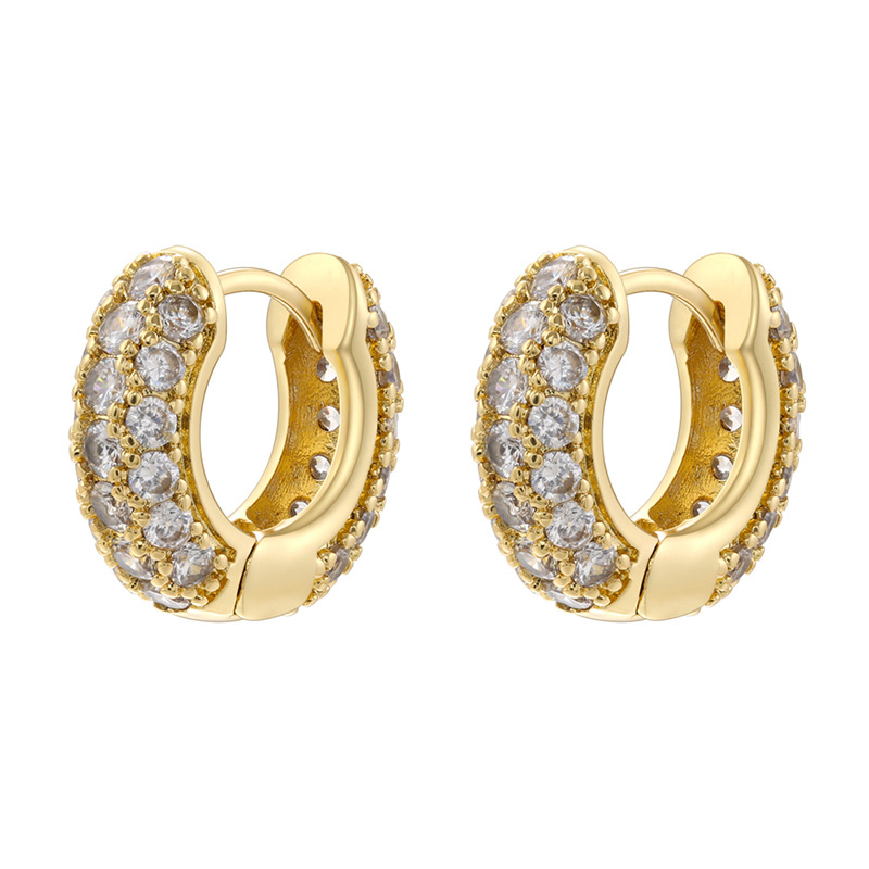 1:Golden white diamond 1 pair