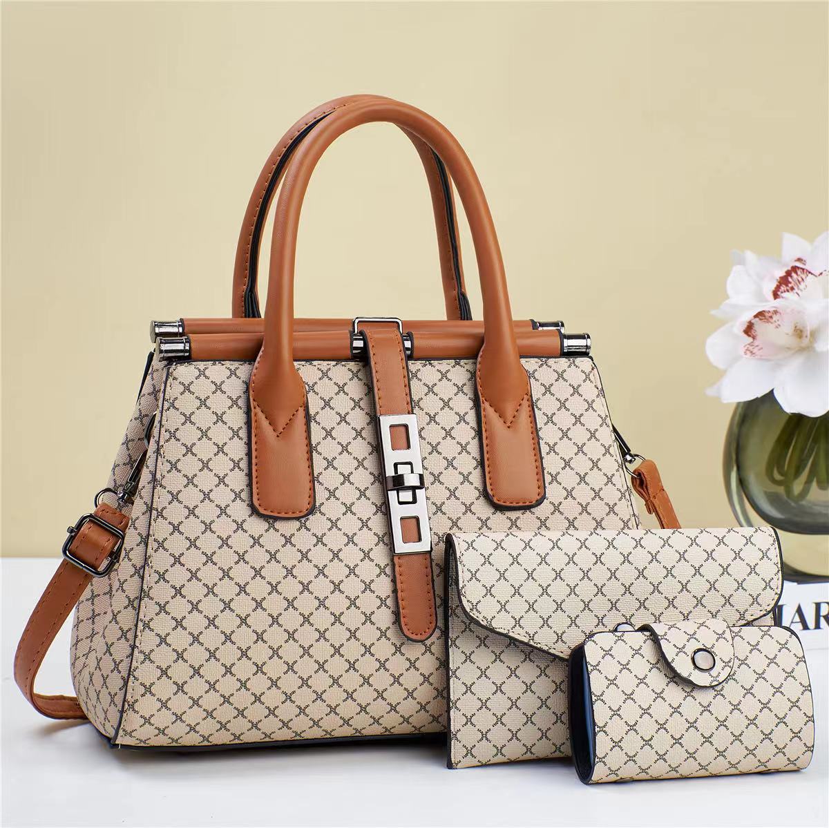 Khaki with yellowish brown