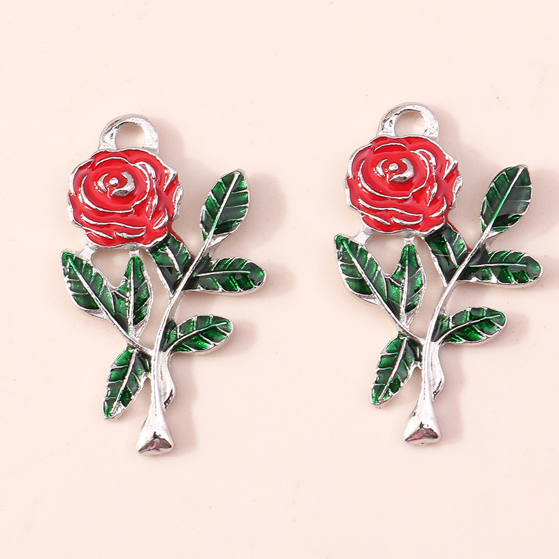 2:Silver red rose